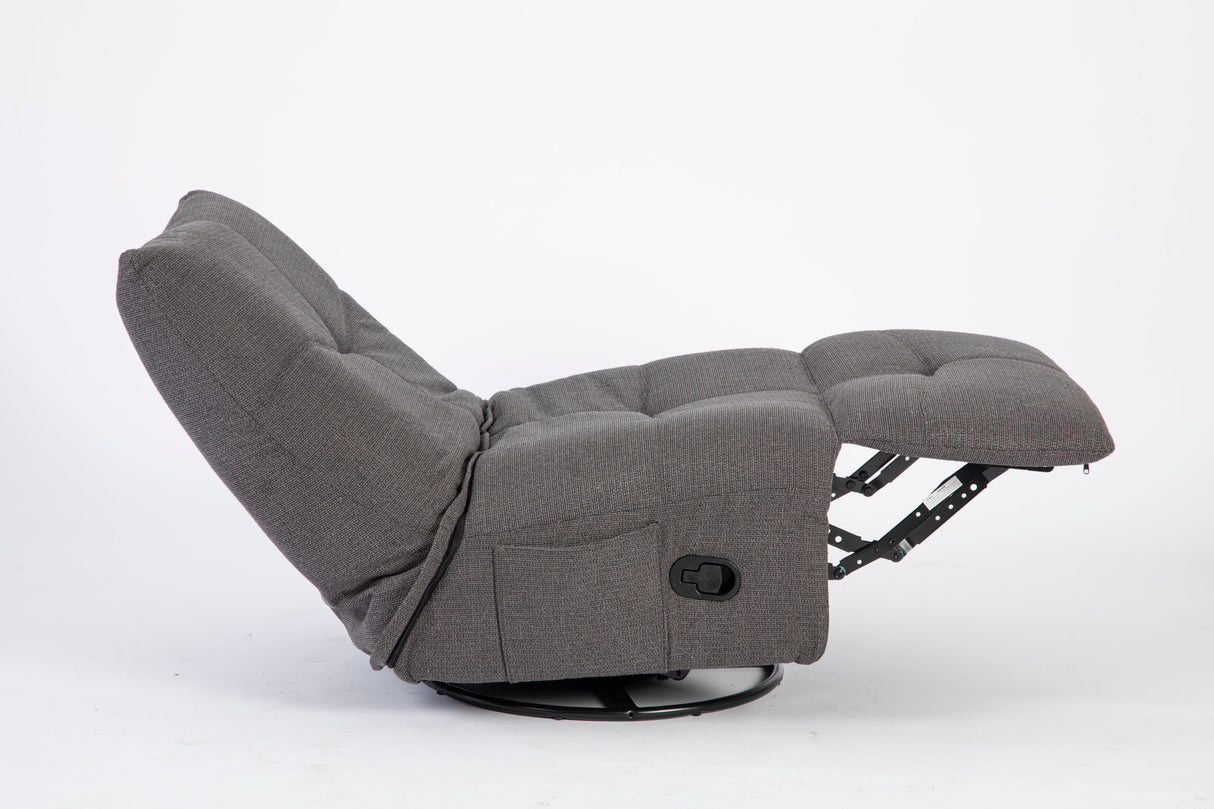 Relaxfauteuil - Antraciet - Verstelbaar - Draaibaar - Modern