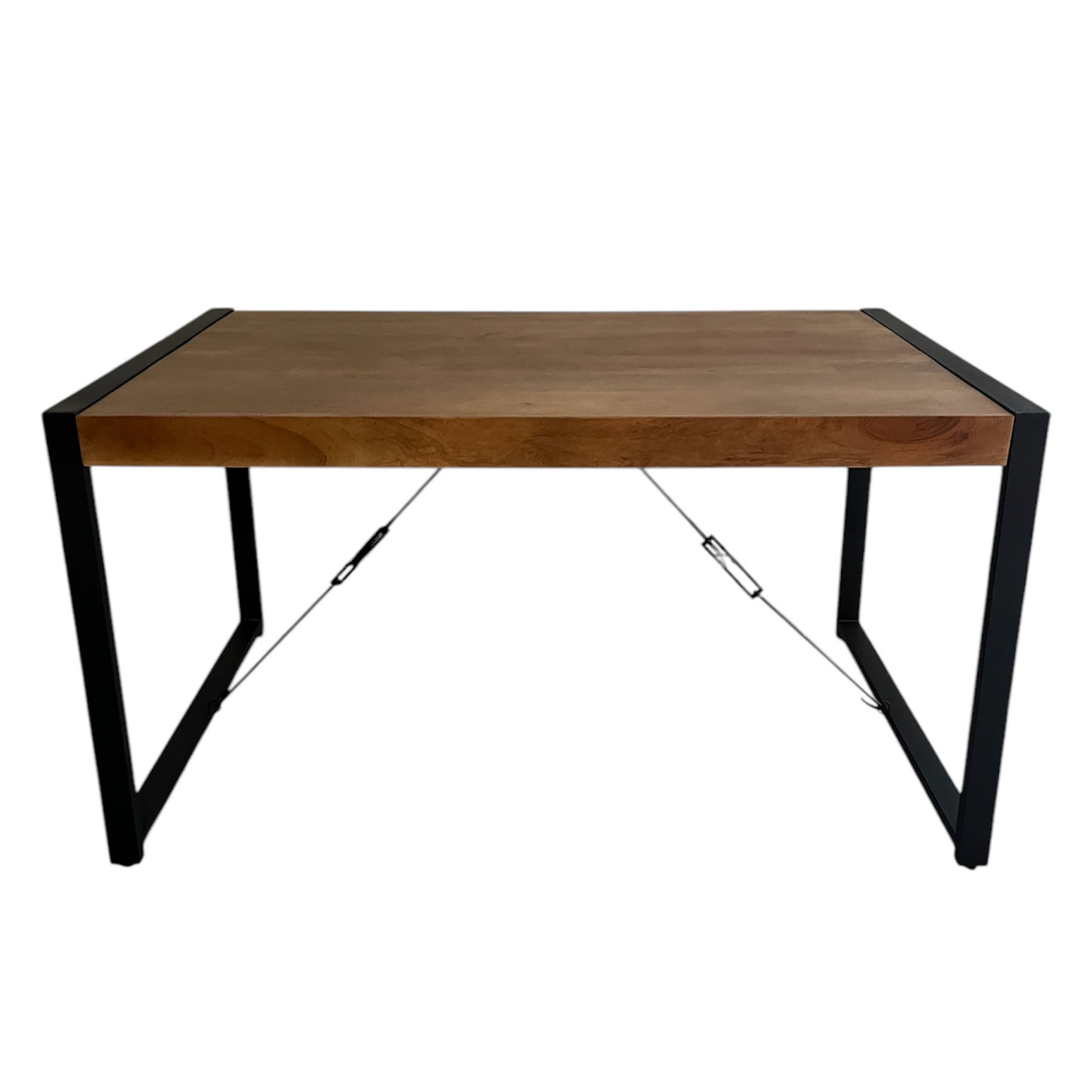 Rechthoekige Eettafel - Warm Mangohout - 160 cm - Industriële U-poot