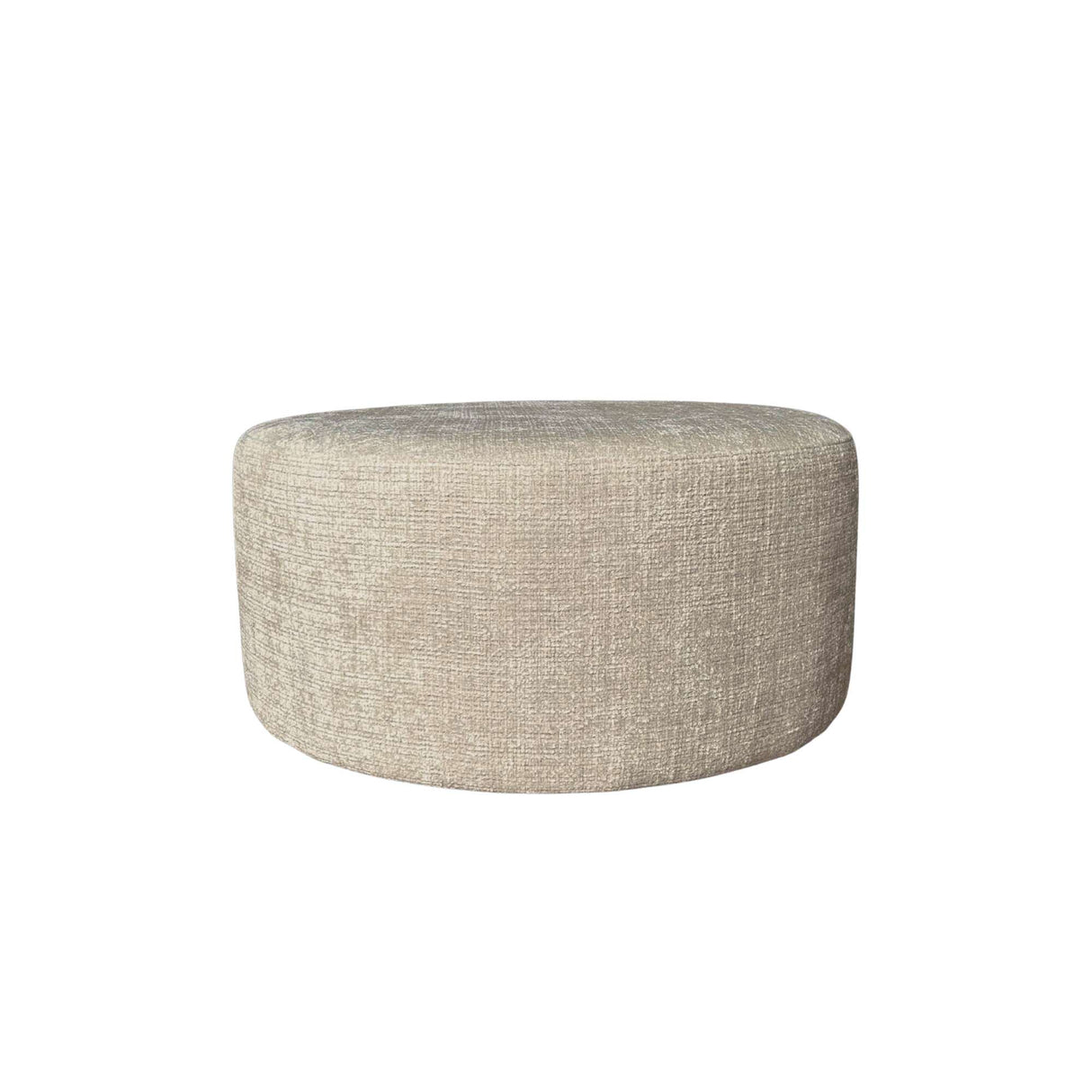 Hocker - Beige - Stof - 80 cm - Rond
