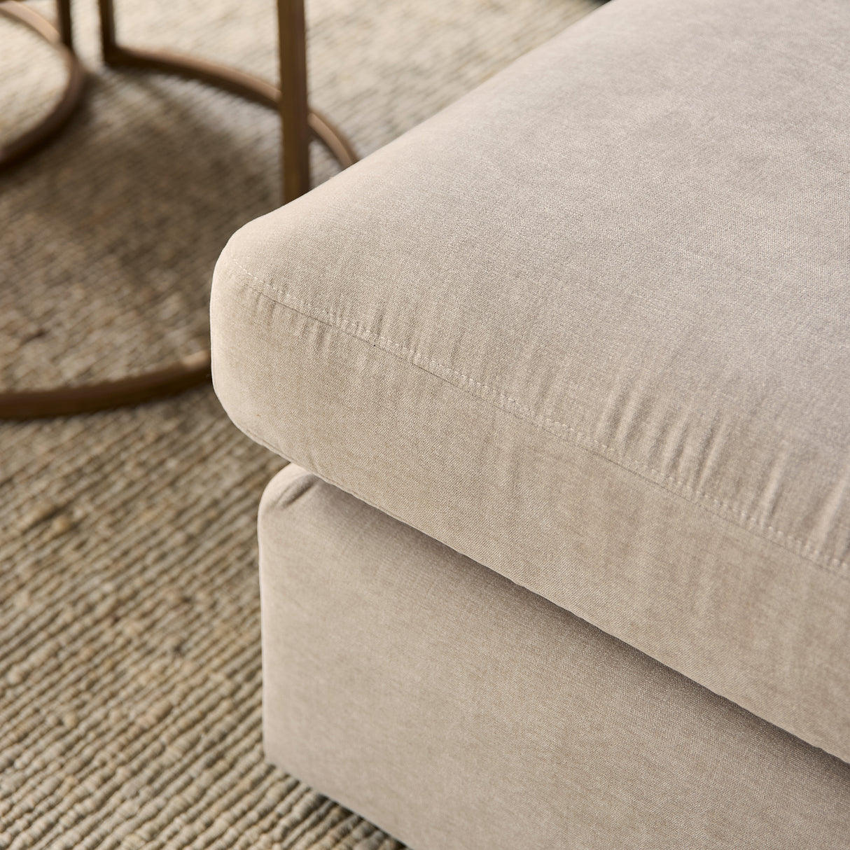 Hoekbank - Beige - Toffee - Boston Stof - 2,5-zits - Divan Rechts
