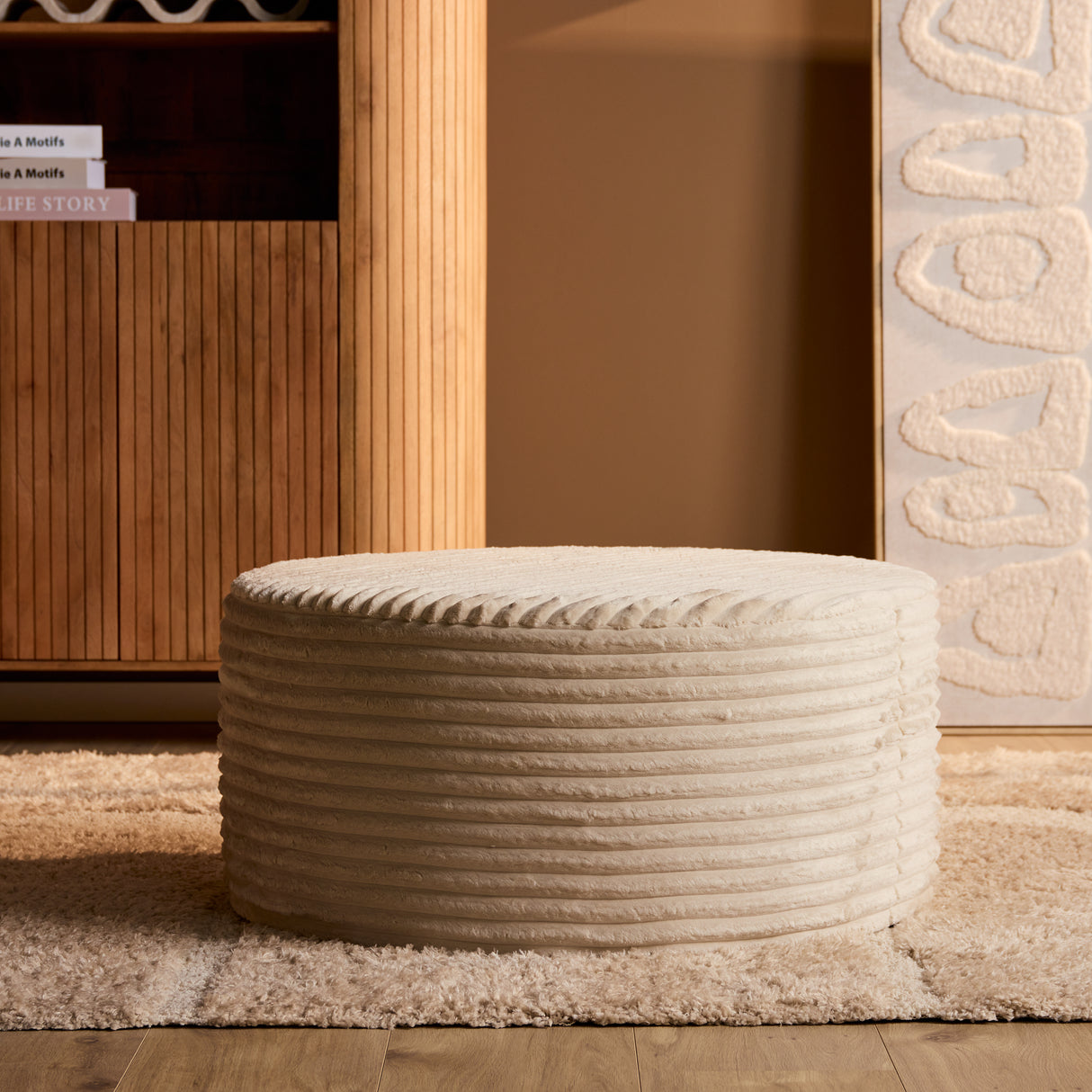 Ronde hocker - Beige - Tilia 03 - 80 cm
