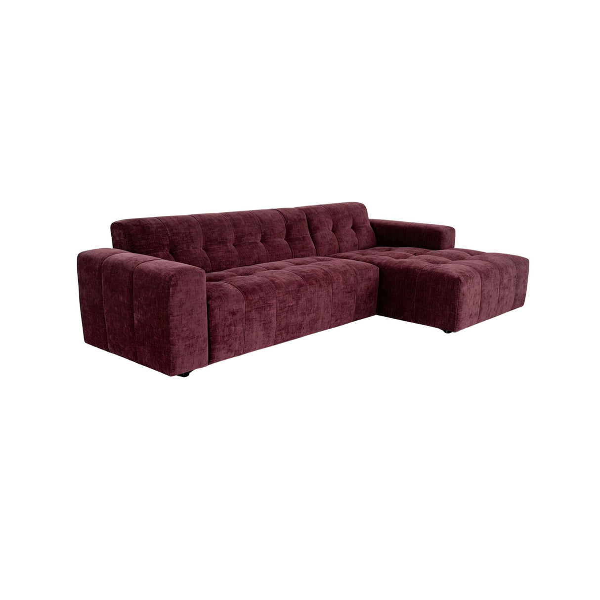 MySofa Ruby Hoekbank Paars 2,5 zits AL + Lounge R