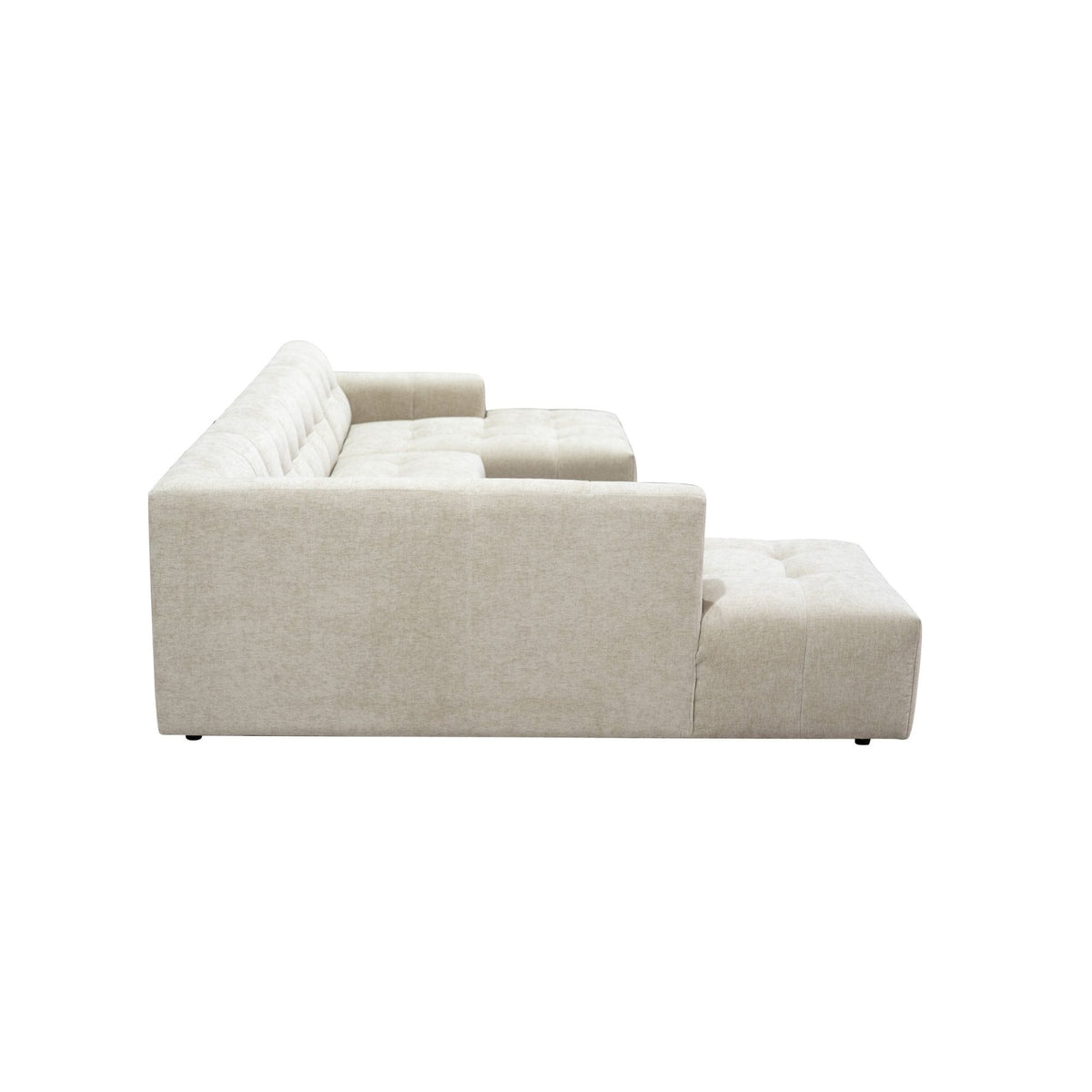 MySofa Ruby U-bank Beige Ottomane L + 2,5 + Lounge R Starfurn