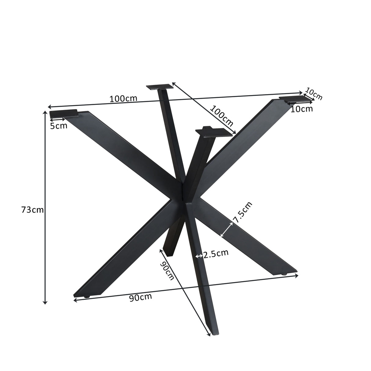 Matrixpoot Zwart Rond Koker 2,5x7,5 cm