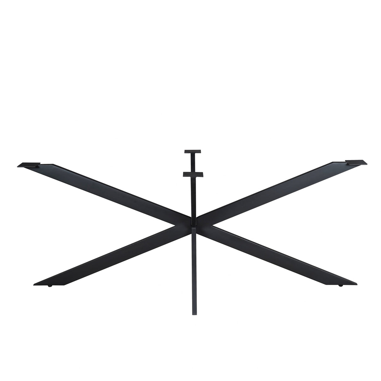 Matrixpoot Zwart Ovaal/Rechthoek 190 cm Koker 2,5x7,5 cm