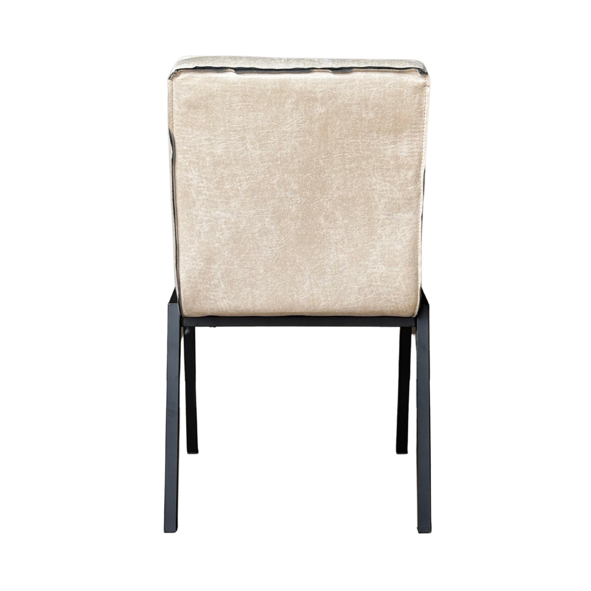 Eetkamerstoel - Beige - Leer - Industrieel
