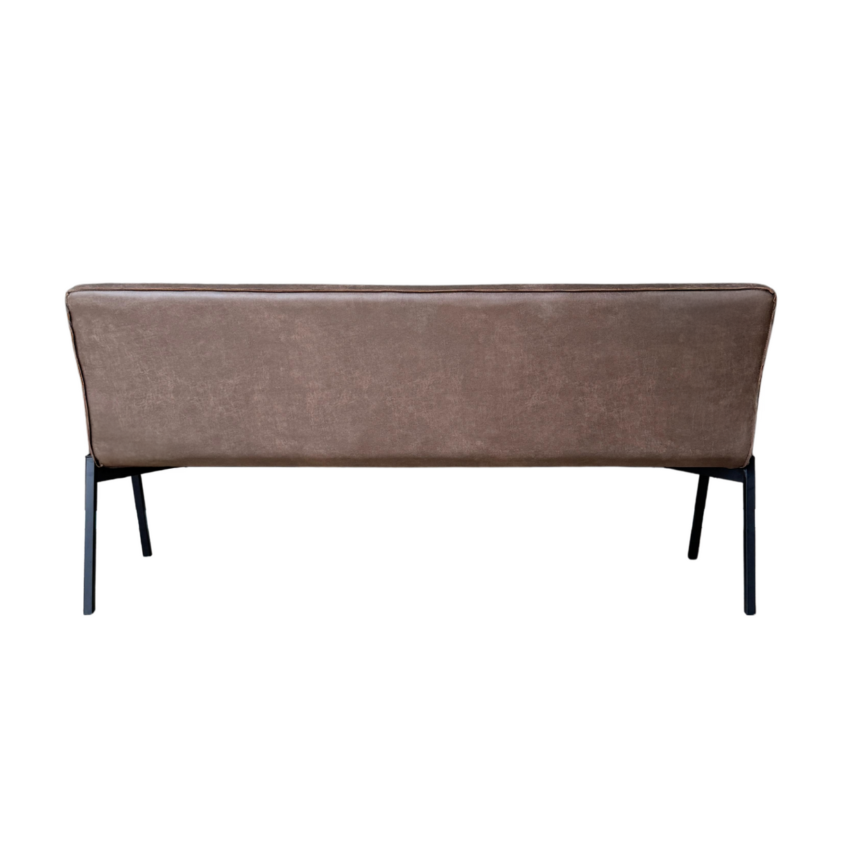 Eetkamerbank - Bruin - Eco-leer - 185 cm - Industrieel