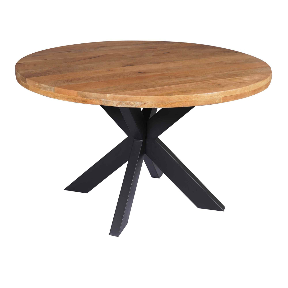 Ronde eettafel - Naturel - Mangohout - 140 cm - Matrixpoot
