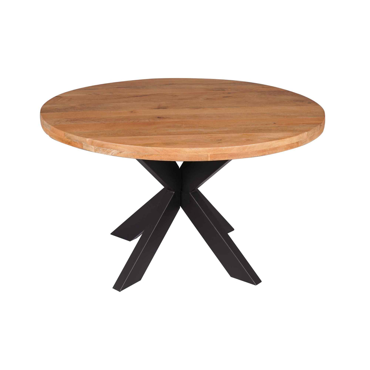 Ronde eettafel - Naturel - Mangohout - 140 cm - Matrixpoot