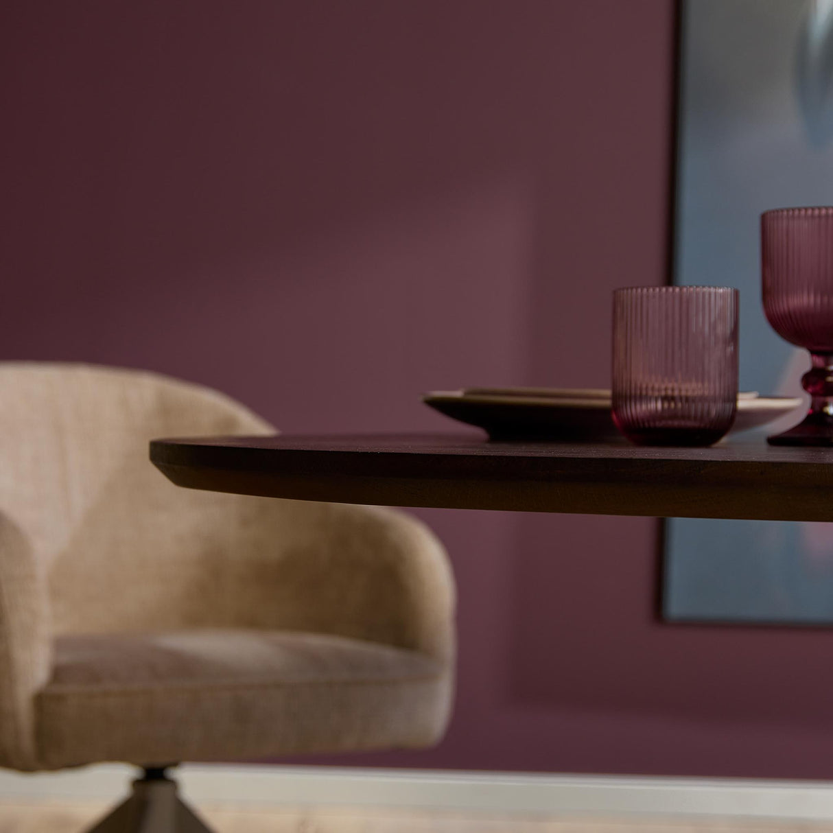 Organische Eettafel - Bruin Eikenhout - 180 cm - Matrixpoot