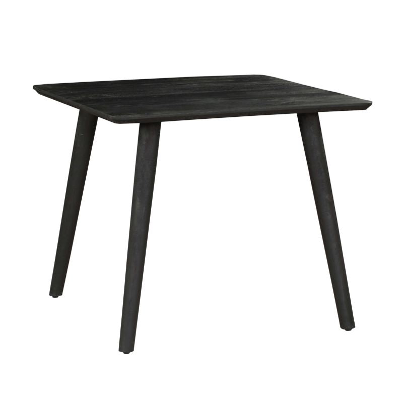 Eettafel - Zwart - Mangohout - 90 cm - Vierkant