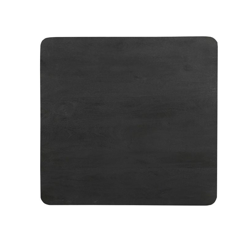 Eettafel - Zwart - Mangohout - 90 cm - Vierkant