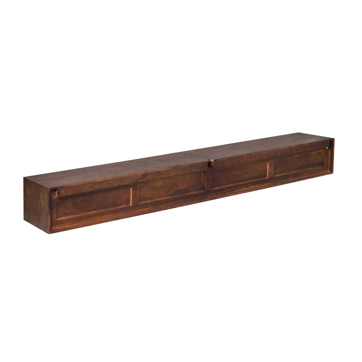 Zwevend TV-meubel - 240 cm - Bruin Mangohout - 3 Laden & 2 Open Vakken