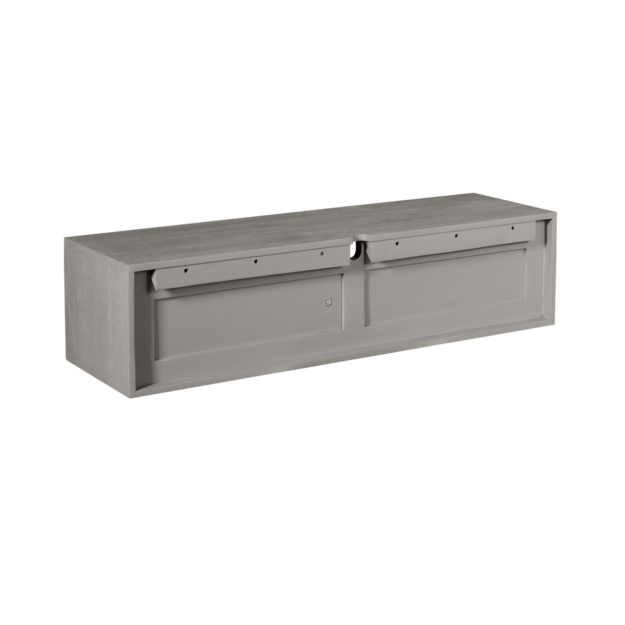 Zwevend Tv-meubel - Taupe Mangohout - 120 cm - 1 Lade & 2 Open Vakken