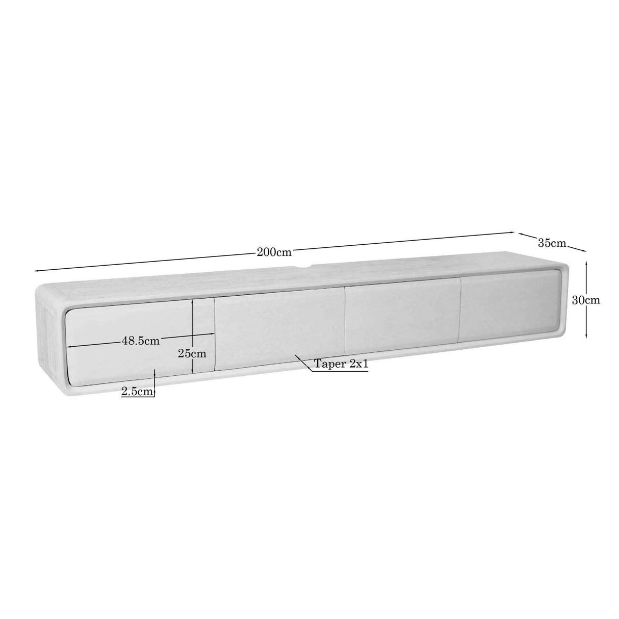 Salontafel Guus Naturel Mangohout 60 cm