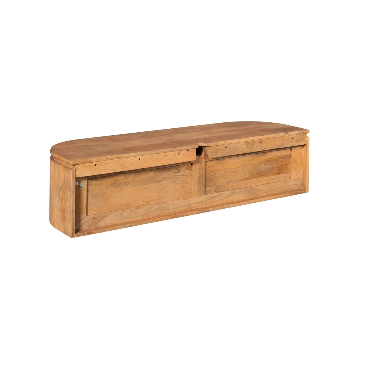 Compact Tv-meubel - Naturel Mangohout - 120 cm - Zwevend of Staand