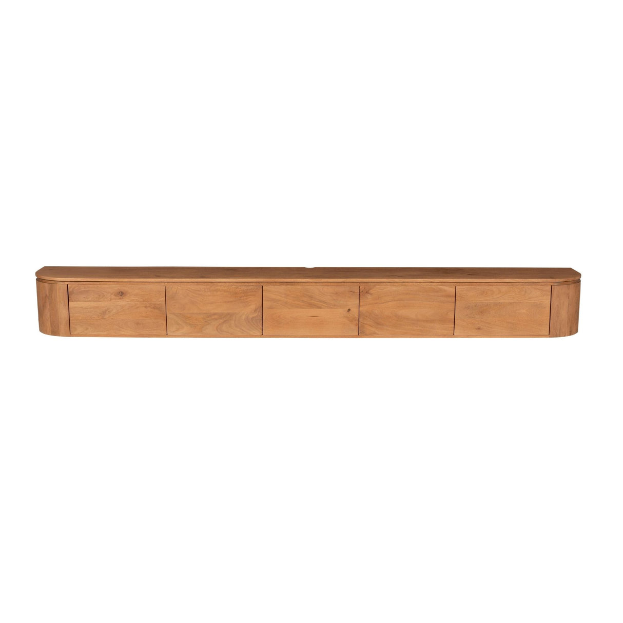 Groot Tv-meubel - Naturel Mangohout - 280 cm - Zwevend of Staand