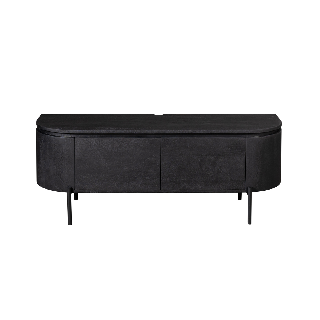 Compact Tv-meubel - Zwart Mangohout - 120 cm - Zwevend of Staand