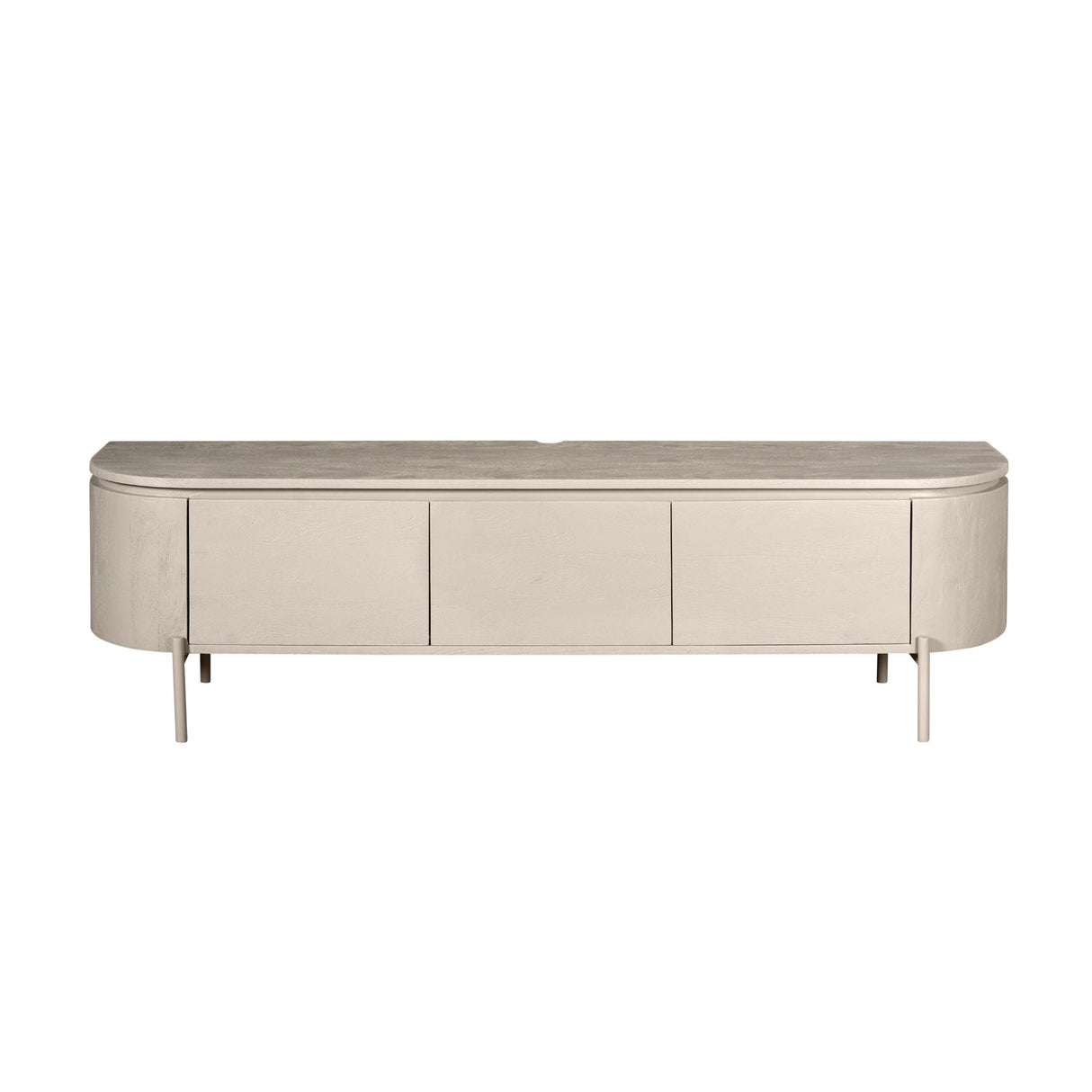 Modern Tv-meubel - Taupe Mangohout - 160 cm - Zwevend of Staand