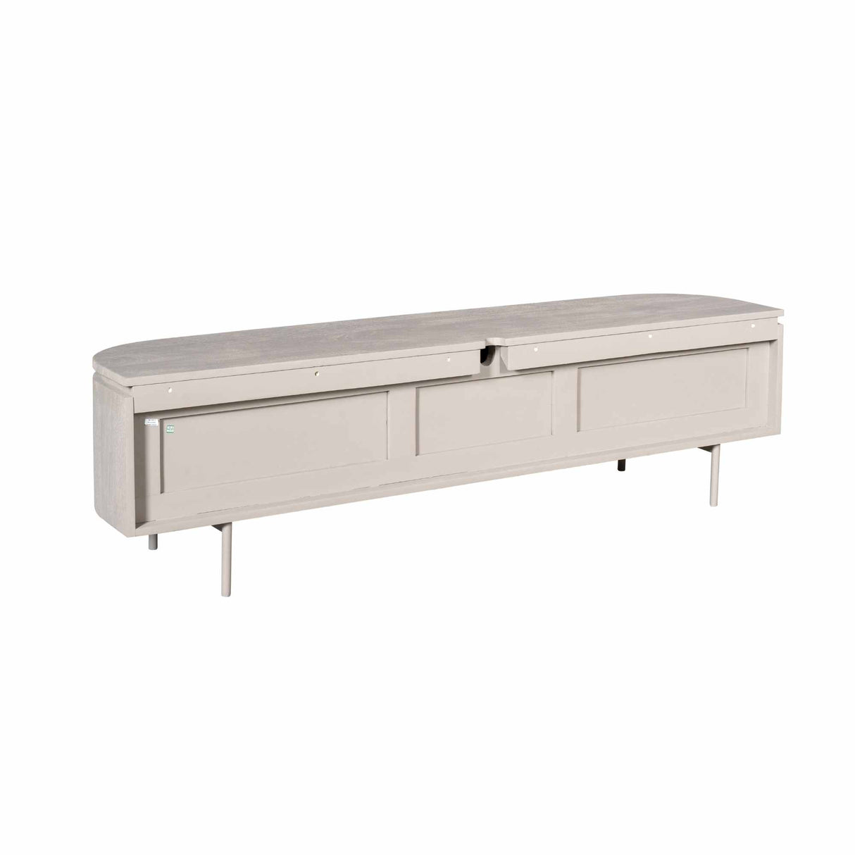 Modern Tv-meubel - Taupe Mangohout - 160 cm - Zwevend of Staand