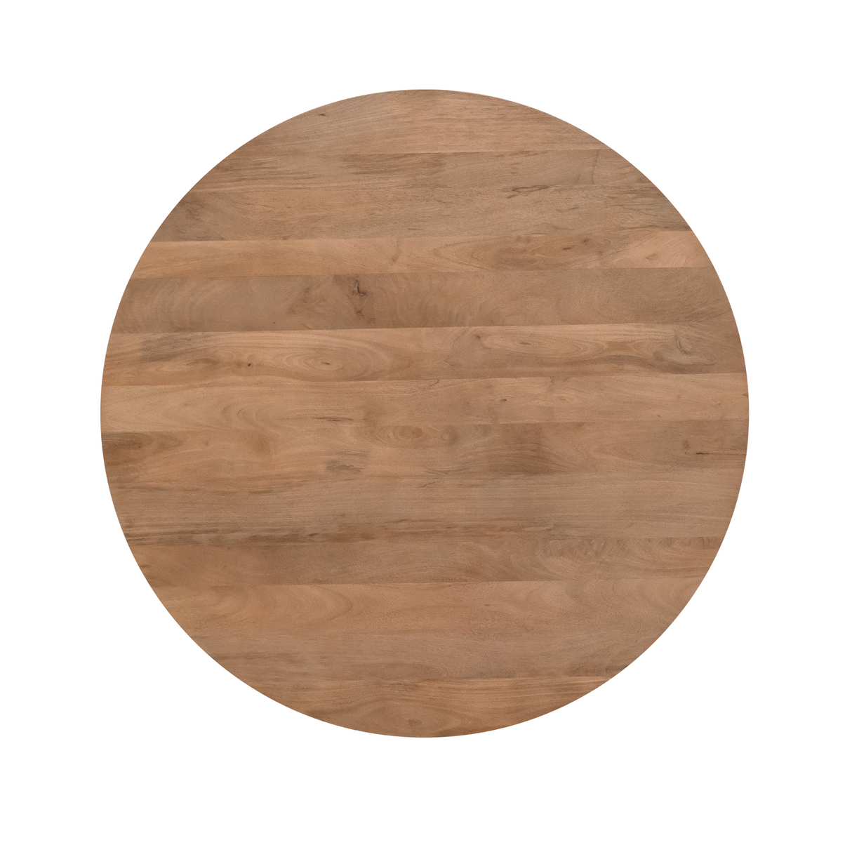 Ronde Eettafel - Naturel Mangohout - 130 cm - Design Lattenpoot