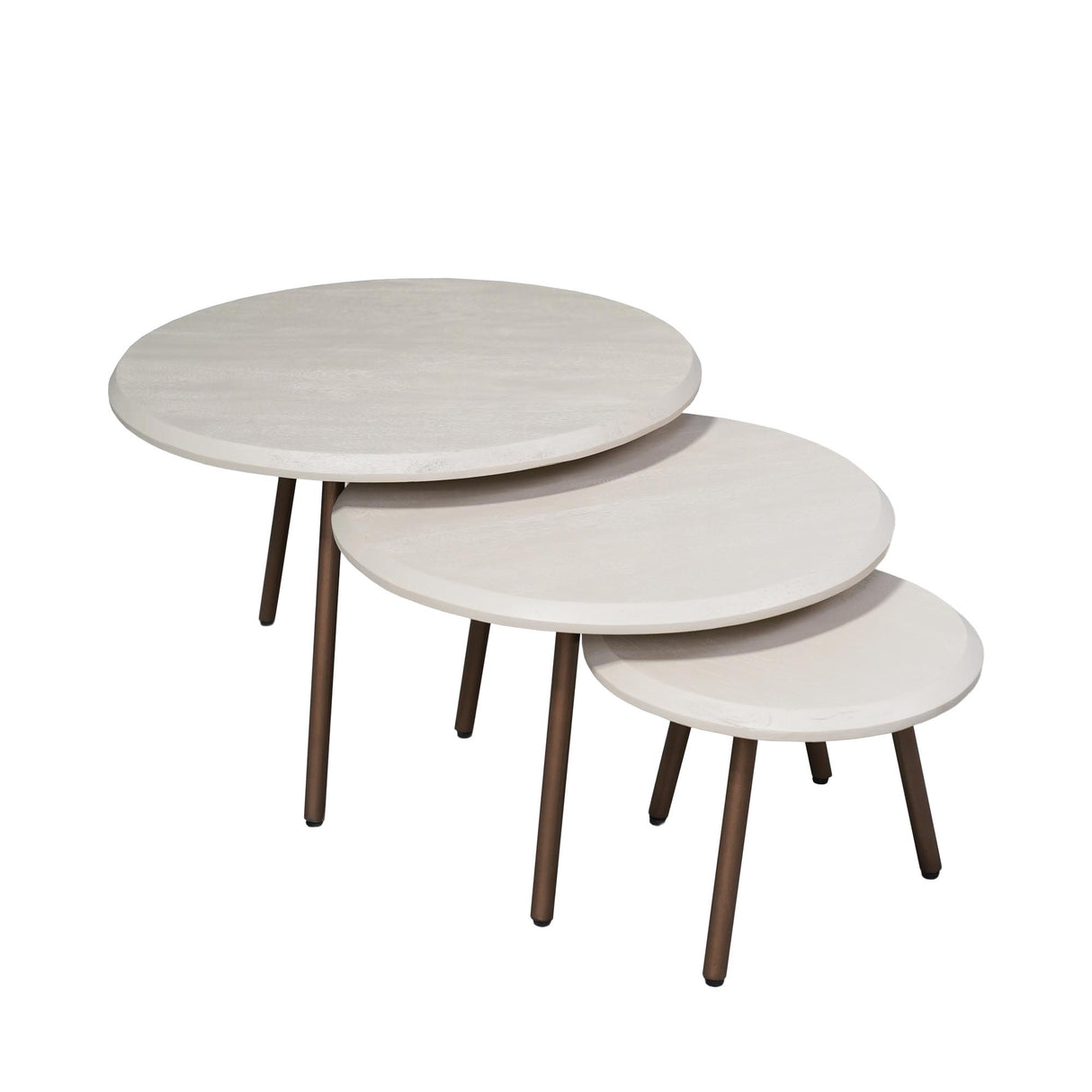 Ronde salontafelset Ohio Zand Mangohout 70 cm