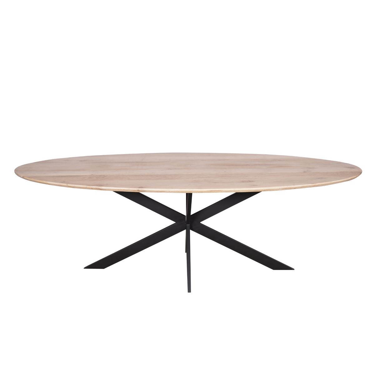 Eettafel Ovaal - Naturel Eikenhout - Matrixpoot - 210 cm