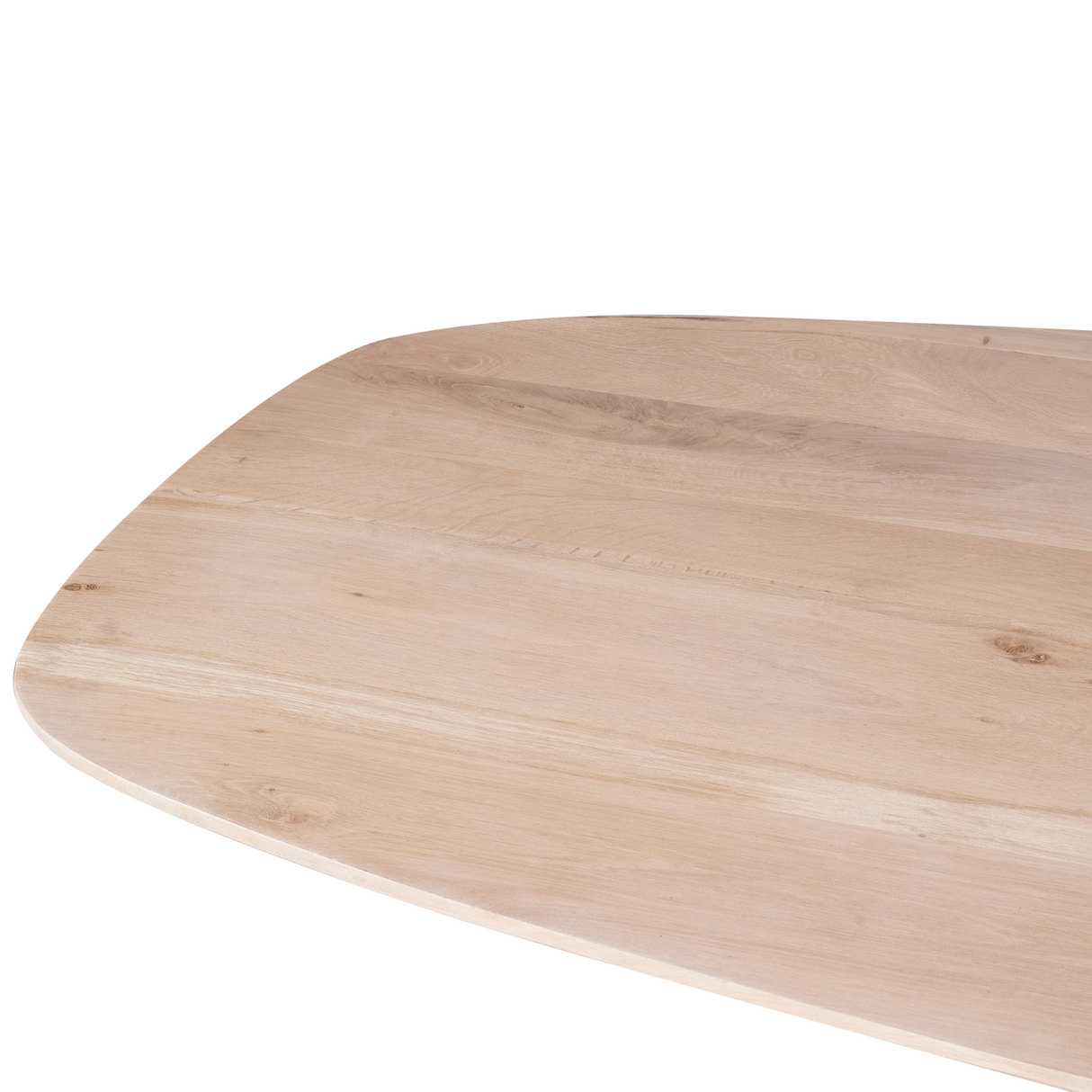 Eettafel Deens Ovaal - Naturel Eikenhout - Stalen Frame - 200 cm