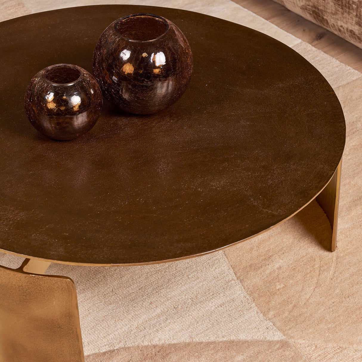Ronde salontafel - Goud - Aluminium - 90 cm