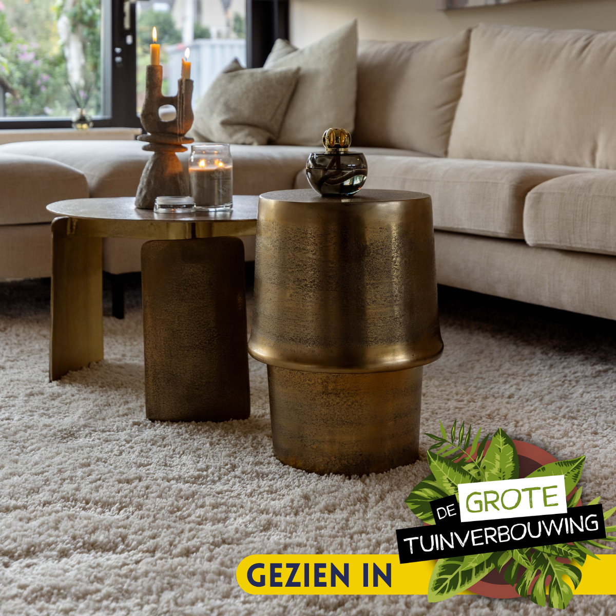 Salontafel - Goud - Aluminium - 60 cm - Rond - Modern Design