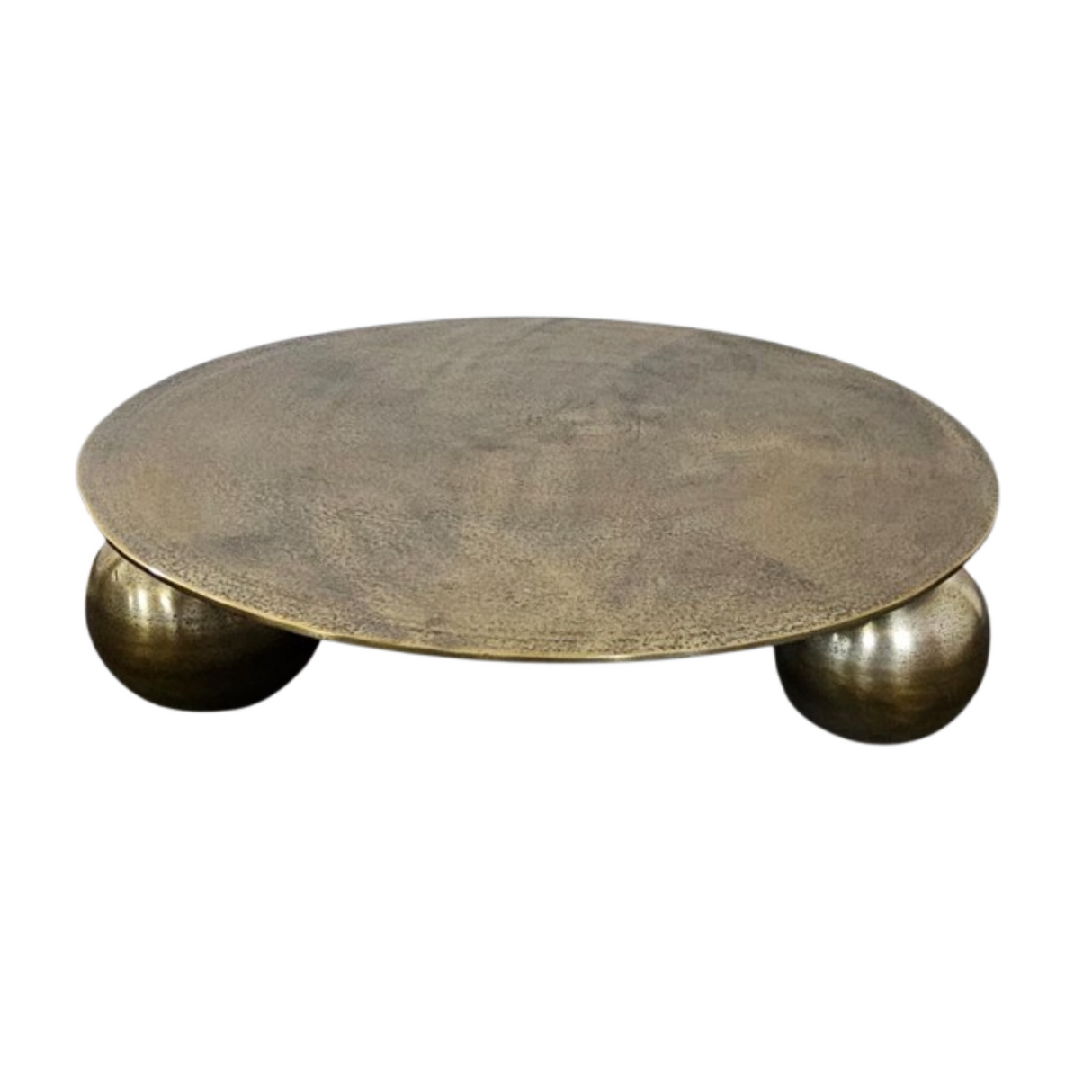 Ronde Salontafel Goud Aluminium - 90 cm - Design met Bolpoten
