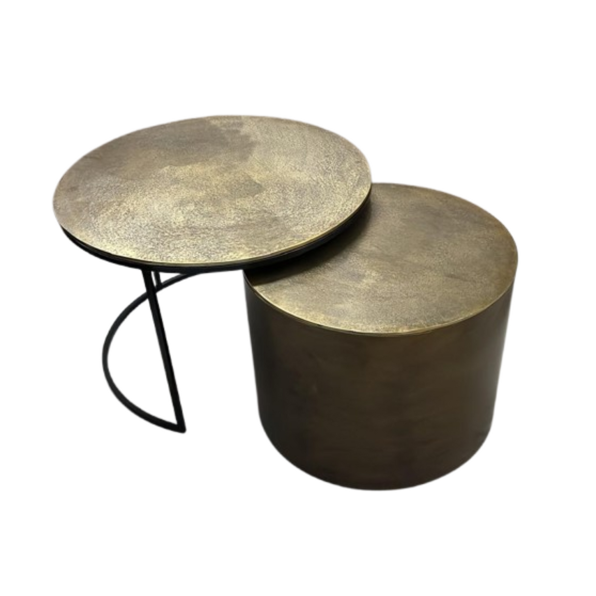 Ronde Salontafel Set Goud Aluminium - Set van 2 - Modern Design