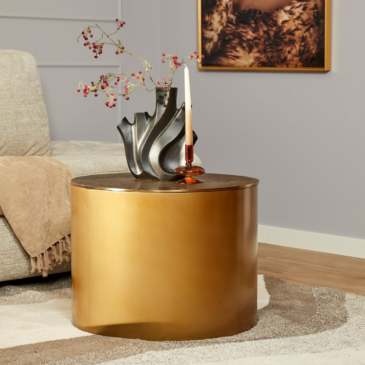 Salontafel - Goud - Aluminium - 60 cm