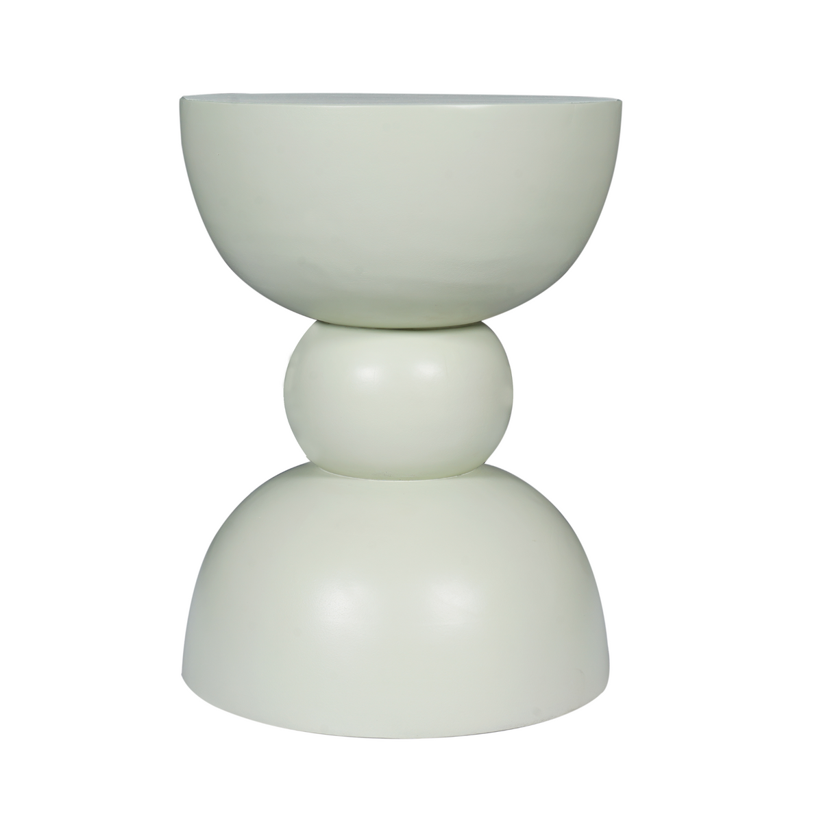 Bijzettafel - Groen Mangohout - Gestapeld Organisch Design - 30 cm