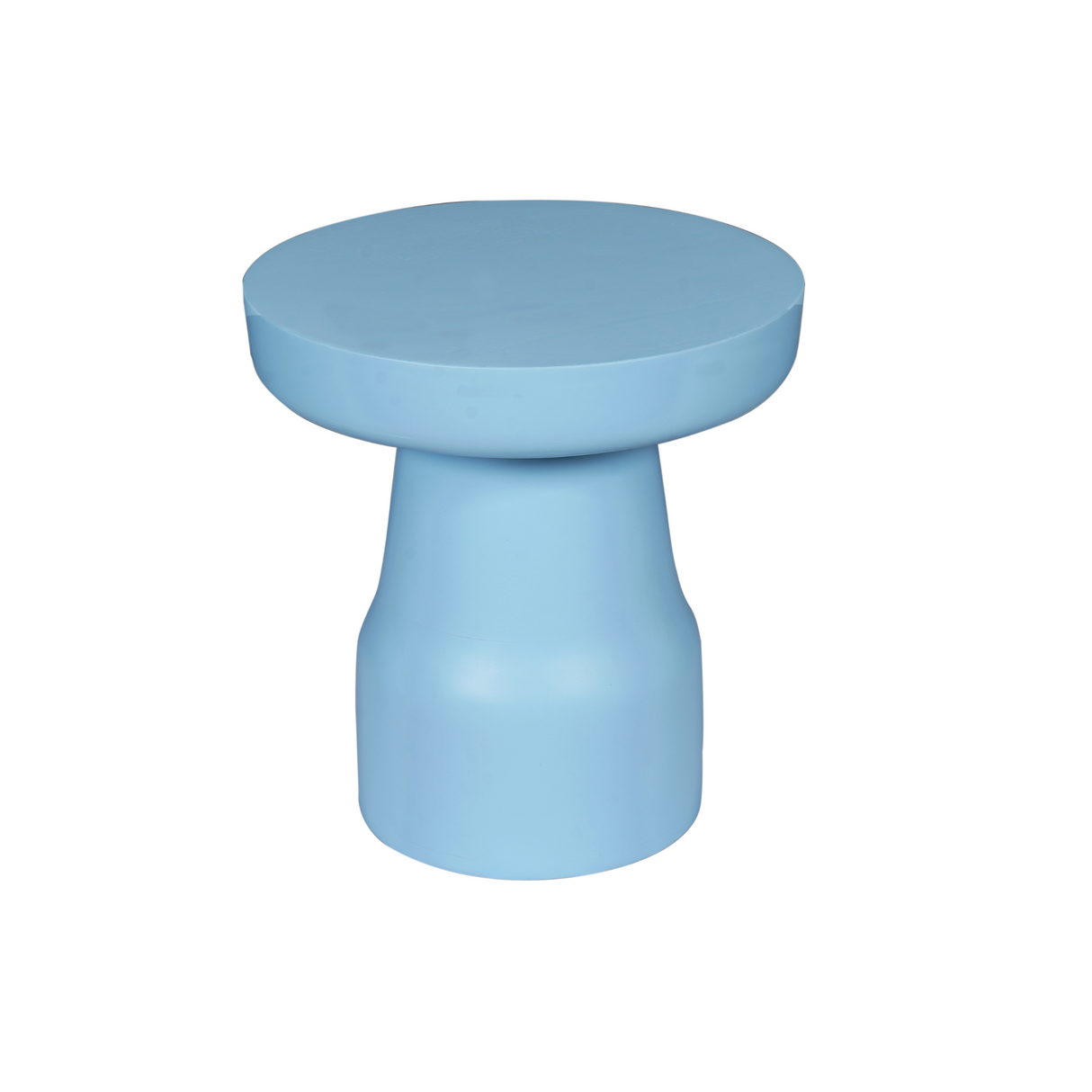 Bijzettafel - Blauw Mangohout - Trommelvorm - 40 cm
