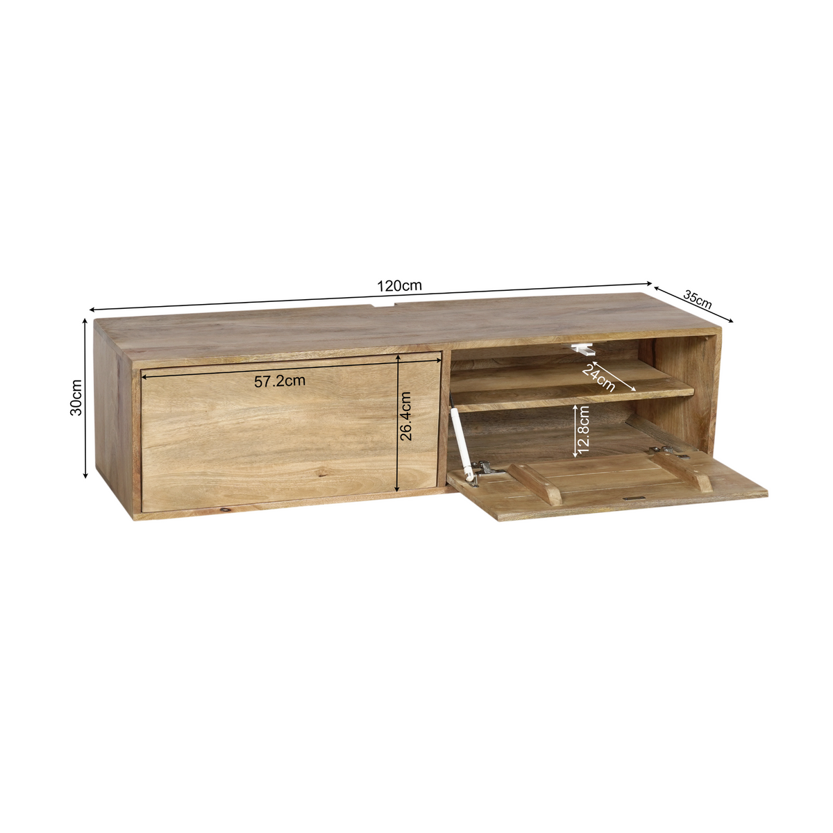 Zwevend tv meubel Vision Natural | 120 cm