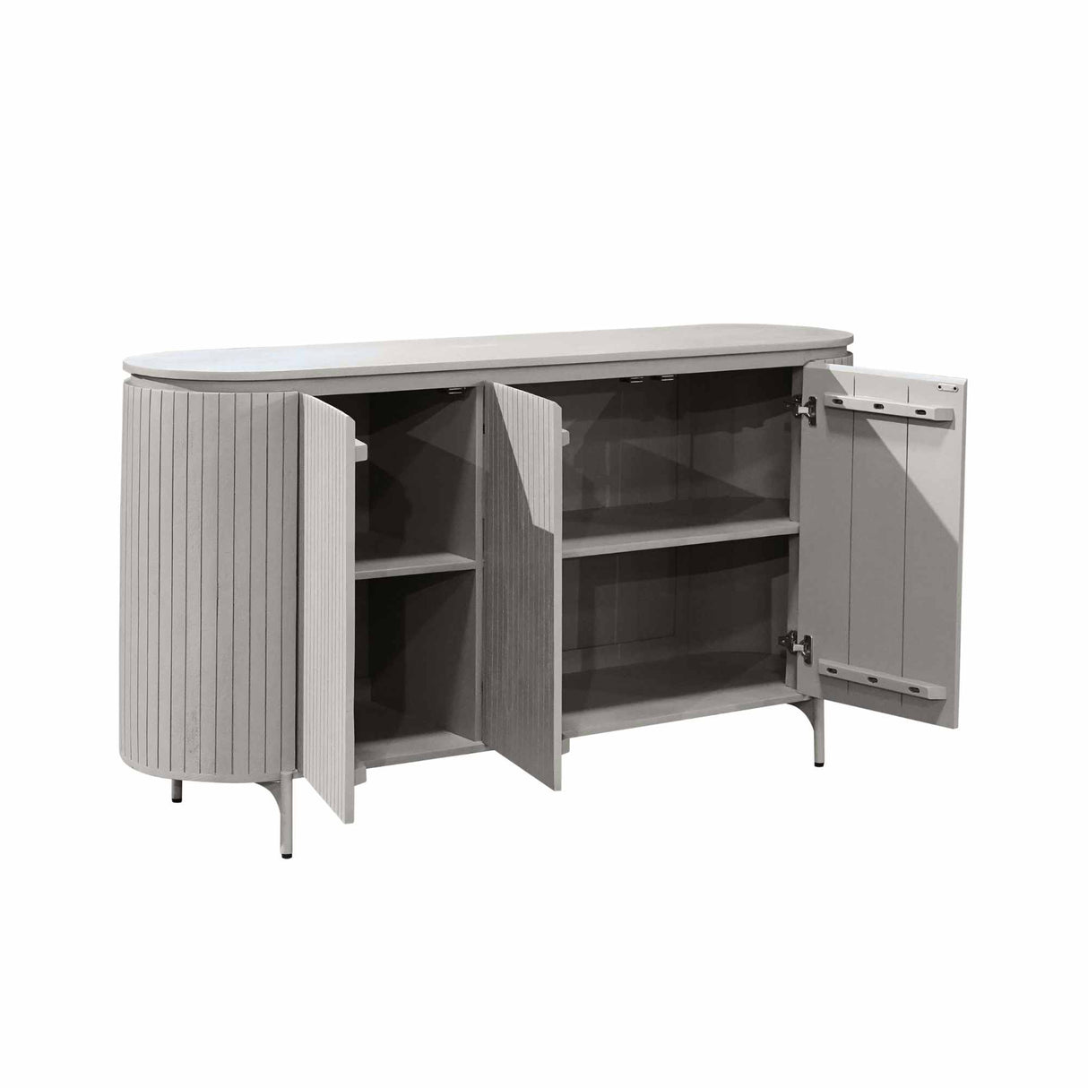 Dressoir - Taupe - Mangohout - 165 cm