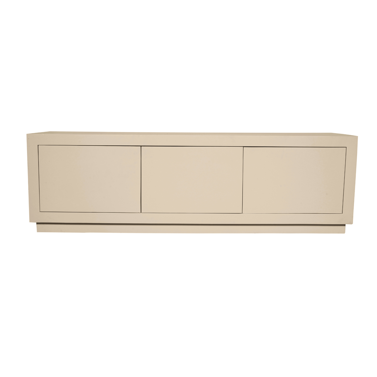 TV-meubel Zand Mangohout - 150 cm - 4 Greeploze Deuren en Push-to-Open
