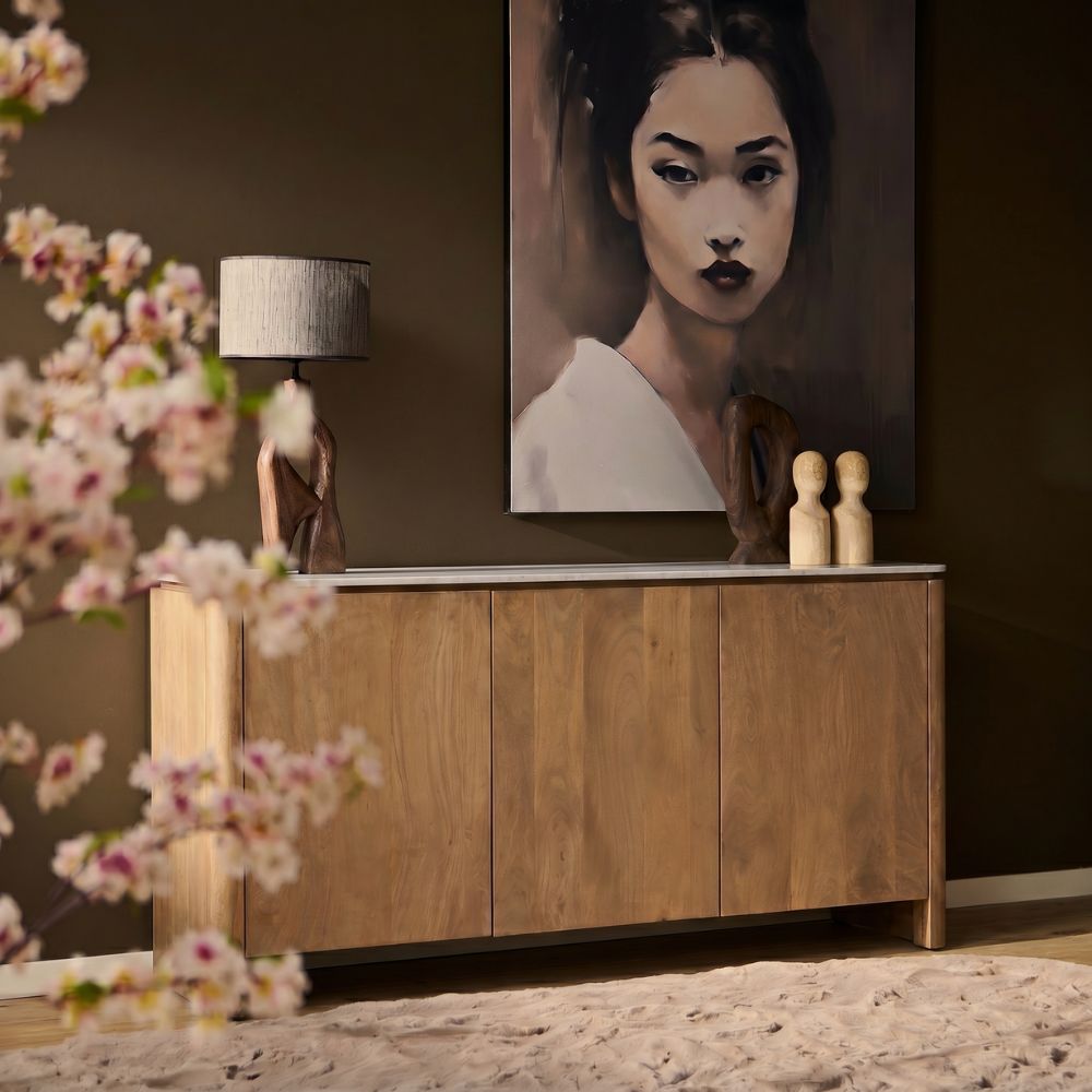 Dressoir Dallas Naturel Mangohout 165 cm Starfurn