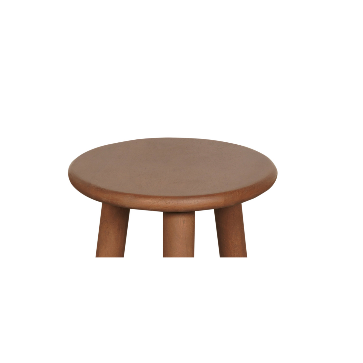 Ronde Salontafel Walnoot Mangohout - 37 cm - Modern Driepoot Design