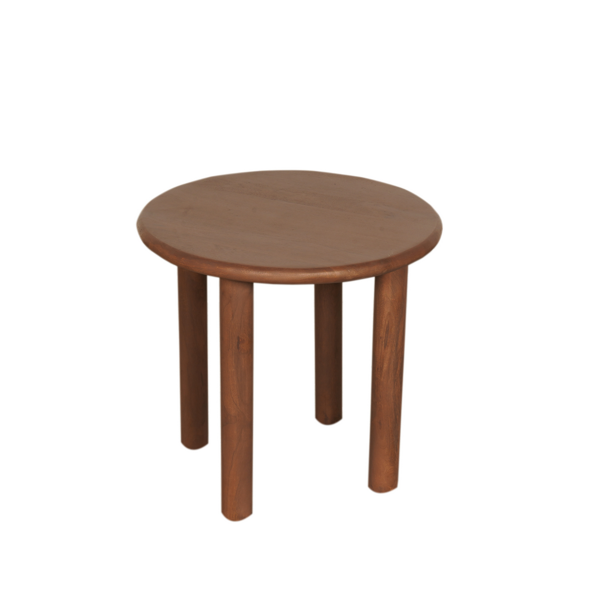 Ronde Salontafel Walnoot Mangohout - 37 cm - Modern Driepoot Design