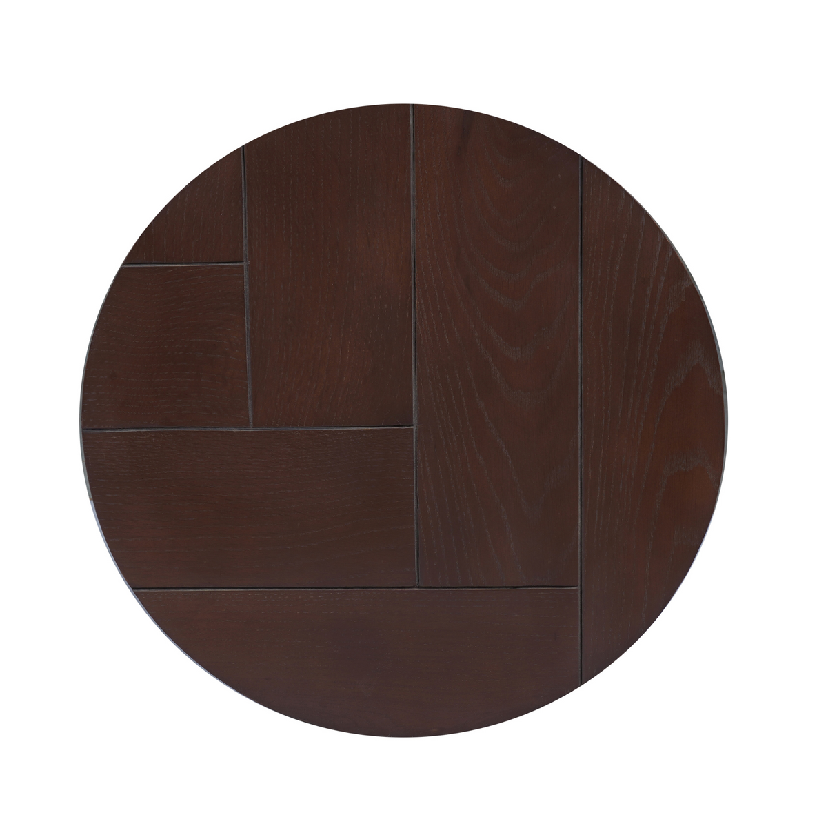 Ronde Salontafel Walnoot Mangohout - 37 cm - Modern Driepoot Design
