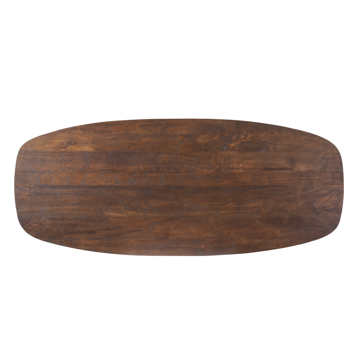 Eettafel - Bruin Mangohout - 200 cm - Modern Design - Half Ronde Poten
