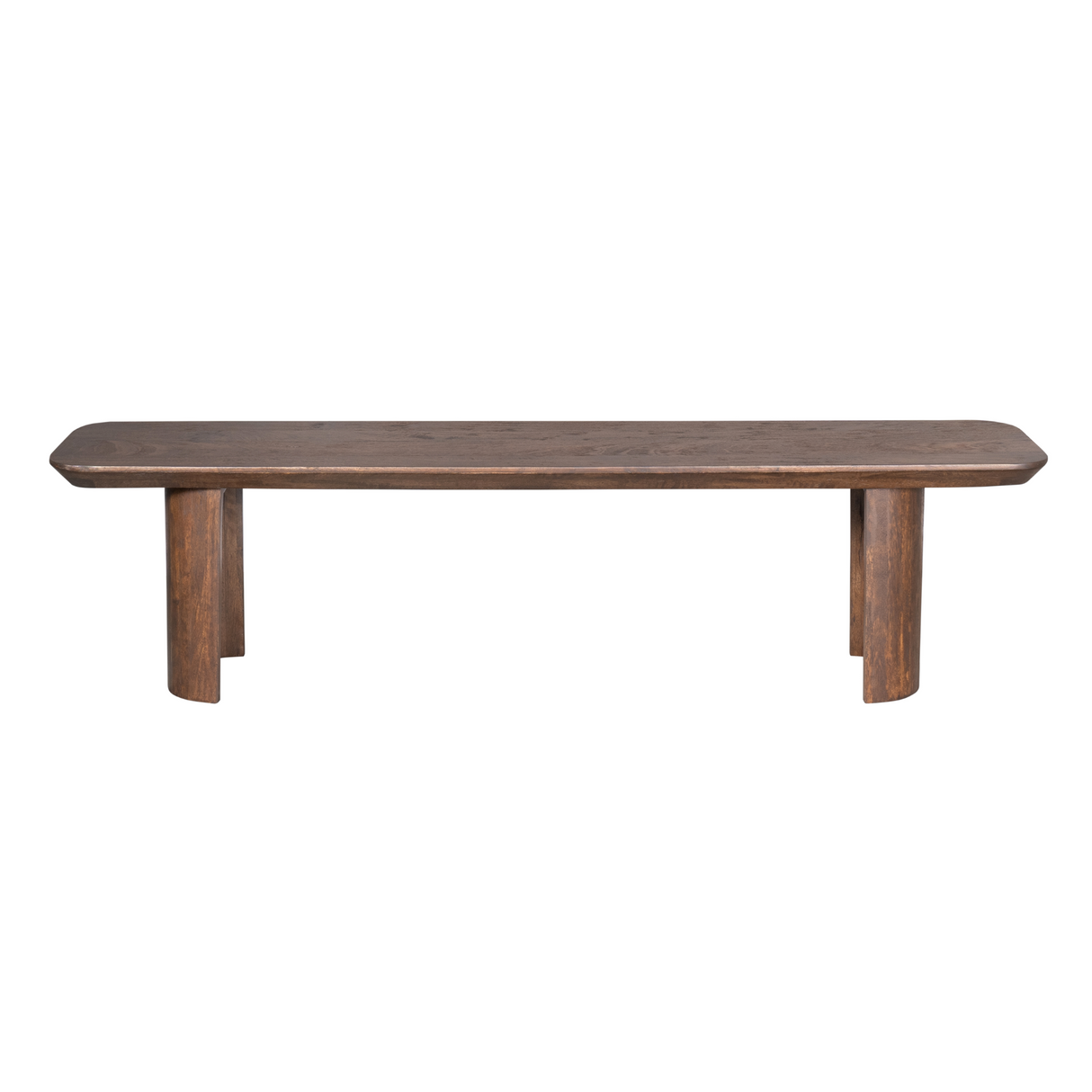 Eetkamerbank - Bruin Mangohout - 280 cm - Modern Design - Half Ronde Poten