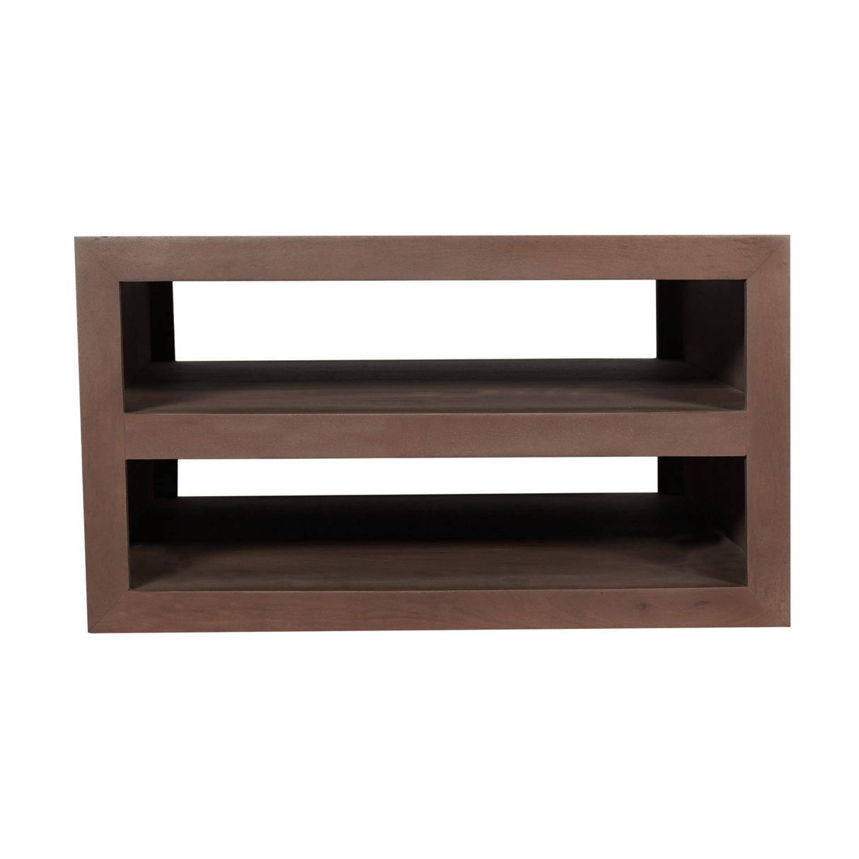 Vierkante Salontafel Walnoot Mangohout - 80 cm - Modern Blokdesign