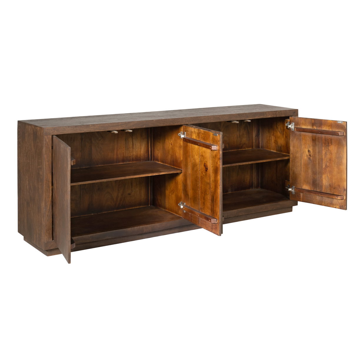 Dressoir - Bruin Mangohout - 200 cm - Modern Design - 3 Deuren