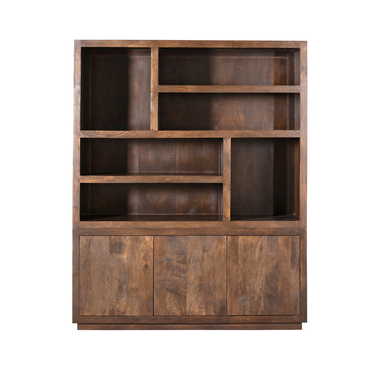 Vakkenkast XL - Bruin Mangohout - 160 cm - Modern Design - 3 Deuren