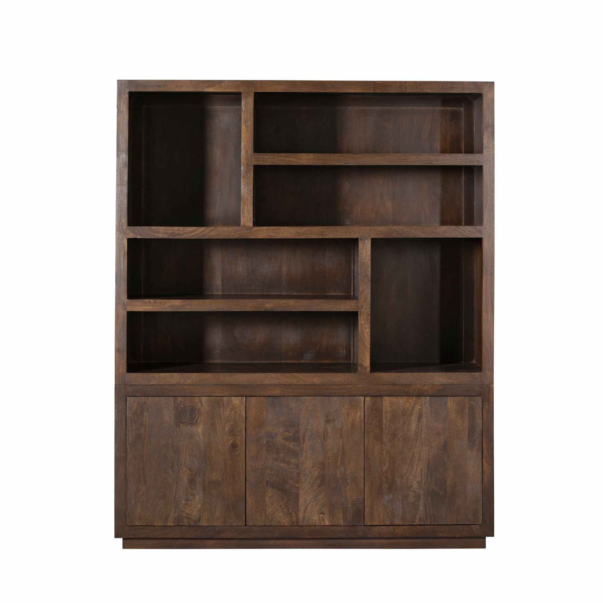 Vakkenkast XL - Bruin Mangohout - 160 cm - Modern Design - 3 Deuren
