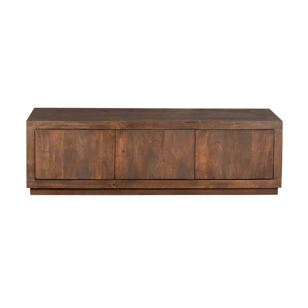 TV-meubel Brussel - Bruin Mangohout - 150 cm - Minimalistisch Design - 3 Deuren