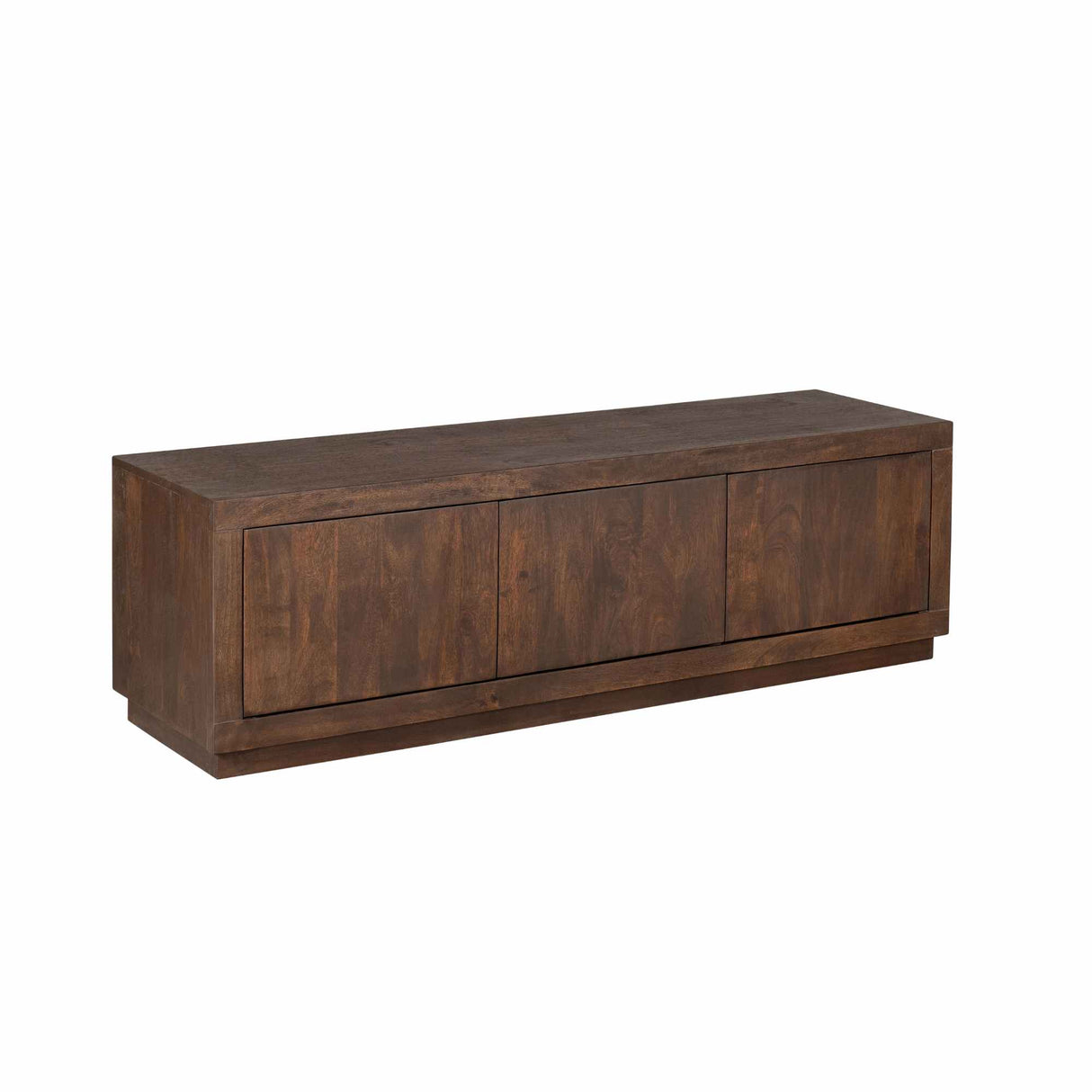 TV-meubel Brussel - Bruin Mangohout - 150 cm - Minimalistisch Design - 3 Deuren